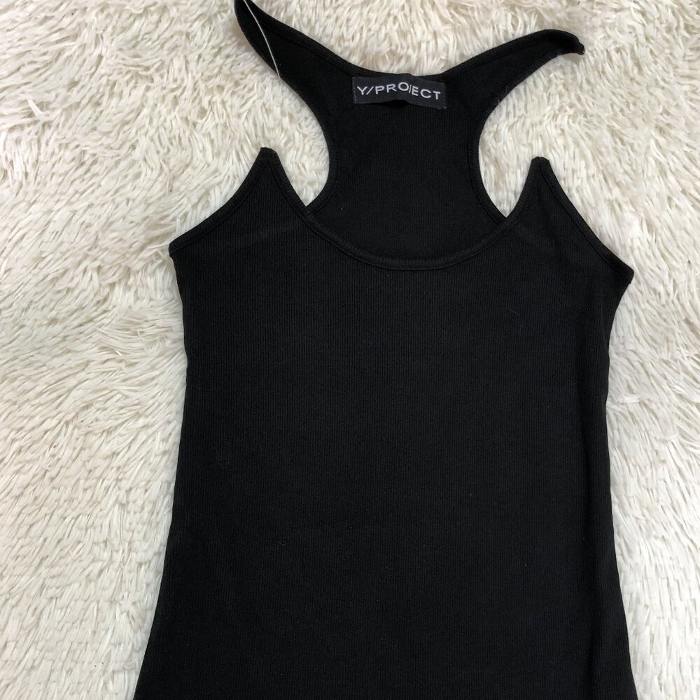 ❤ Y Project Invisible Strap Tank  black